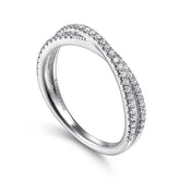 14K White Gold Criss Cross Diamond Band .28TW S2106231
